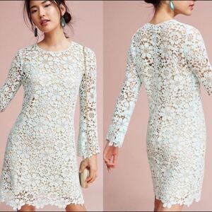 Shoshanna Moira Lace Dress in Light blue